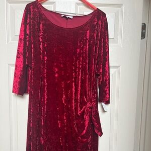 Robbie Bee red velvet dress